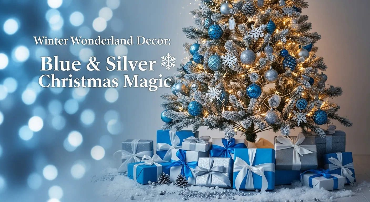 Winter Wonderland Decor: Blue & Silver Christmas Magic